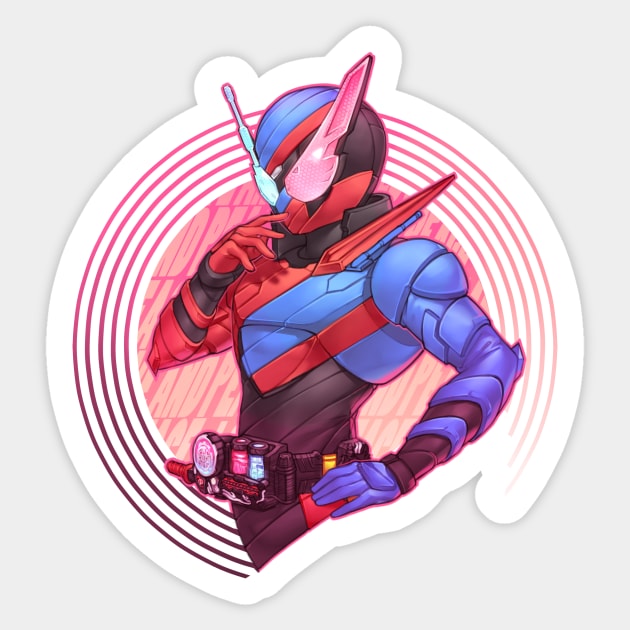 Kamen Rider Build Love and Peace Sticker by Parie